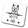 Westie Dad Coaster Pet Present West Highland Terrier Dog Mum