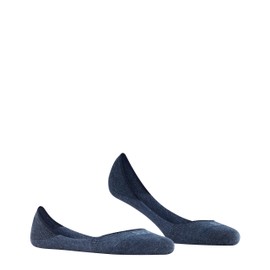 FALKE Women's Invisible Step Medium Cut W IN Cotton No-Show Plain 1 Pair Liner Socks, Blue (Navy Blue 6499), 2.5-3.5
