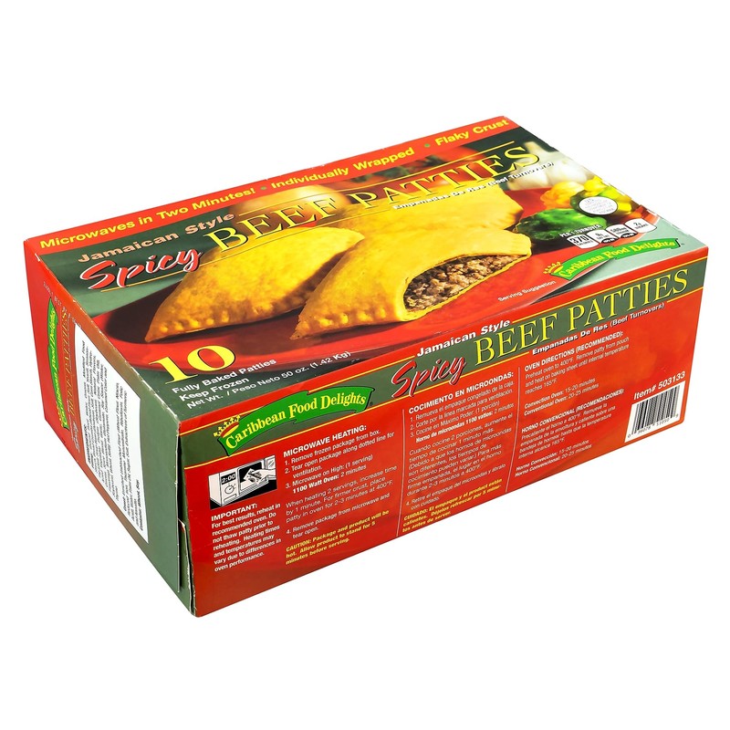 Jamacian Style Spicy Beef Empanadas, 5 oz, 10/Carton, Ships in