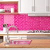 Livelynine 32-pcs Peel and Stick Backsplash Subway Tile Pink Bathroom