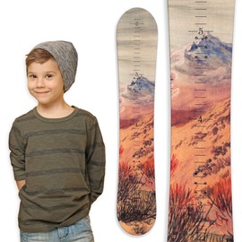 Headwaters Studio Snowboard Growth Chart for Wall - Kid Height Chart Height Ruler Height Board Height Tracker Grow Chart Wooden Growth Chart Ruler Growth Ruler Snowboard Decor Mountain - 56"x10"x.25"