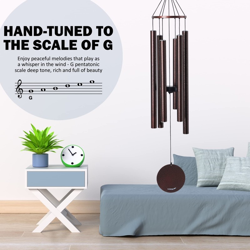 Vanquer Wind Chimes for Outside Deep Tone - 38'' Wind