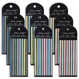 Realand 1440pcs Transparent Highlighter Tape, Long Reusable Highlight Strips Book Highlighters Removable, Sticky Note Tabs for Annotating Books Aesthetic Annotation Supplies