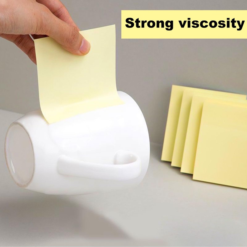 Haftnotizen Klebezettel, 76 x 76 mm Sticky Notes Kanariengelb, Selbstklebende