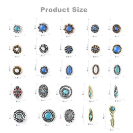Wbgraceful 50 PCS Western Nail Charms - Turquoise Nail Charms with 25 Styles (2 Each), Western Nails Stickers for DIY Manicure, 3D Nails Gems for WesternNails (Blue)