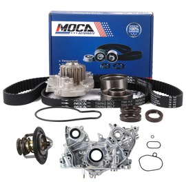 MOCA Timing Belt Kit & Water Pump Kit & Coolant Thermostat Housing Assembly & Oil Pump for 92-96 Honda Prelude 2.3L l4