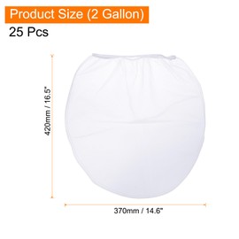 HARFINGTON Paint Strainer Bags 2 Gallon 16.5"x14.6" Fine Mesh Reusable Polyester Strainer with Elastic Opening for Painting, Aquarium, Lab, Agricultural, Industrial, 25Pcs