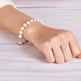 Philip Jones Freshwater Baroque Pearl T-Bar Bracelet