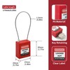 HiLKCO Lockout Tagout Safety Padlock Set Steel Cable Shackle with