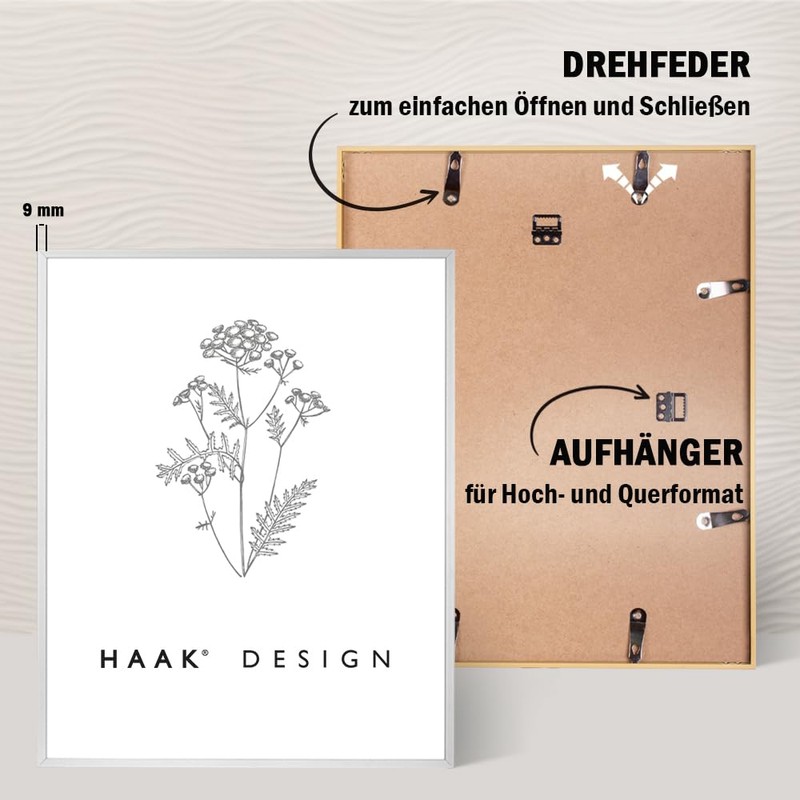 HaakDesign Alena Slim Aluminium Picture Frame 24 x 30 cm