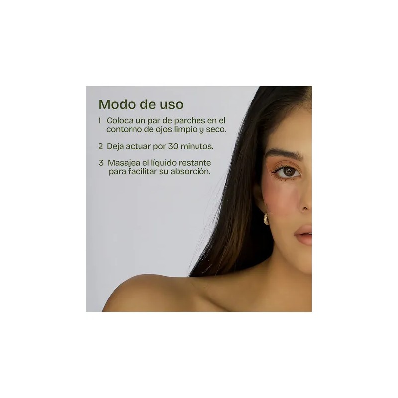 Parches Para Ojeras Con Agua De Rosas Y Ácido Hialurónico