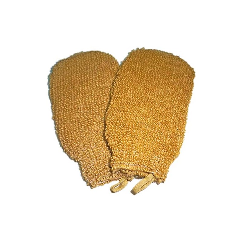 Manoplas Exfoliantes de Fibra Vegetal Natural (Pack de 2) para