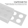Clear Acrylic Flower Vase Multi Holes Elegant Decorative Long Rectangle