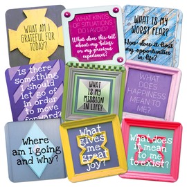 Sunny Present Empowering Questions Cards - 52 Self Care Cards for Mindfulness & Meditation, Writing, or Any Other Process You Choose - The Original Deck