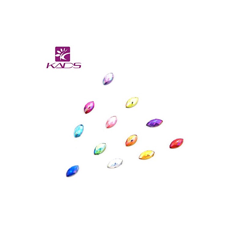 KADS AB 120PCS Nail Art Rhinestones Glitters Acrylic Tips Manicure