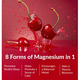 BIOptimizers Magnesium Breakthrough Drink - 8 Forms of Magnesium, Electrolytes, Sleep Health, Stress, Muscle Recovery, Heart Support | Glycinate, Citrate, Malate- Tart Cherry