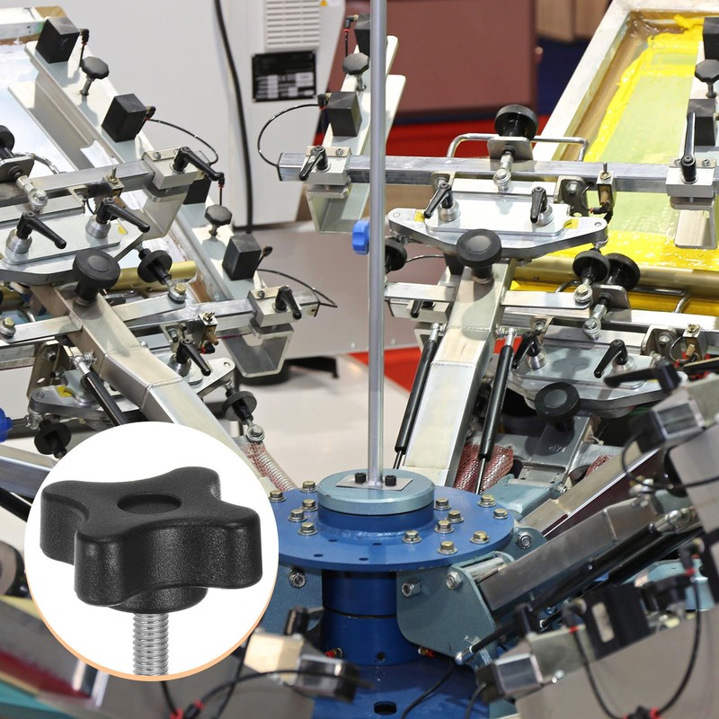 HARFINGTON 2pcs Star Clamping Knobs M5 x 8mm Metric Male