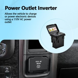 Power Outlet Inverter Compatible with Chrysler Pacifica 2018-2021 Voyager 2020-2021 Dodge Durango 2018-2021 Cherokee 2018-2021 Compass 2018-2019 Replaces 56046934AA