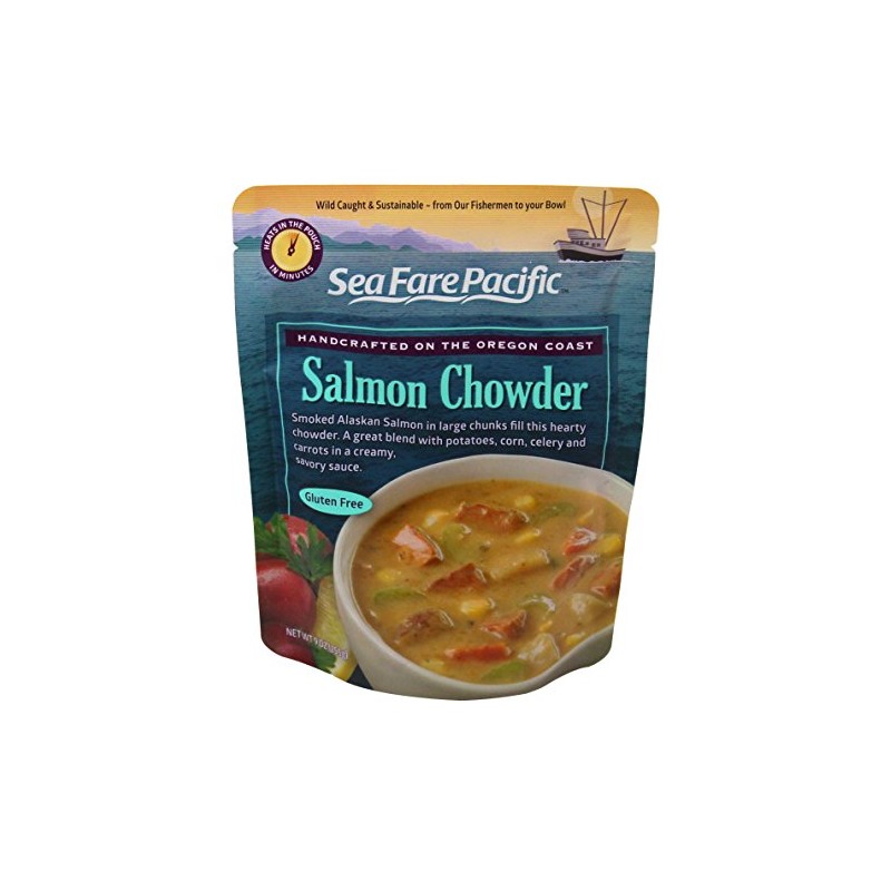 Sea Fare Pacific Smoked Salmon Chowder, 9 Ounce (Pack of