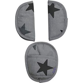 The Original Dooky 126922 Universal Padding, Grey Stars