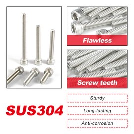Xitomer 159PCS Compatible with ATC350X 1985-1986 Stainless Engine Bolt Set Socket Head Screws Kit Washer&Locknut