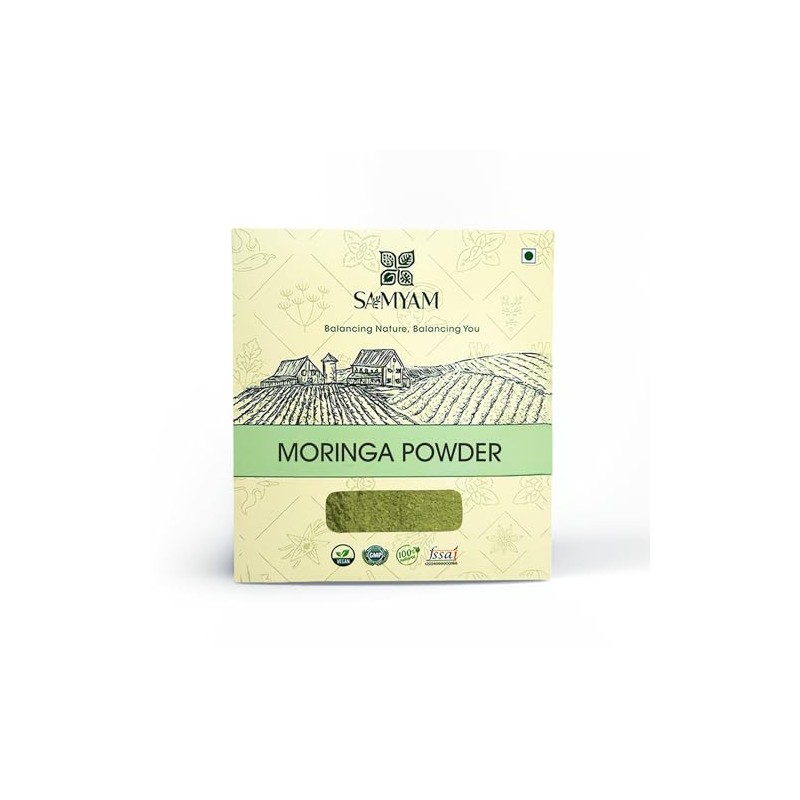 SAMYAM Moringa Leaves Powder - 200g Pack | Superfood Supplement,