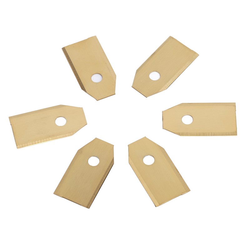 45pcs Robot Mower Blades Replacement Golden Stainless Steel Garden Mowing