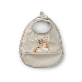 Elodie Details Baby Bib with Crumb Tray, Washable, Scandinavian Design, Waterproof, Bunny Darling