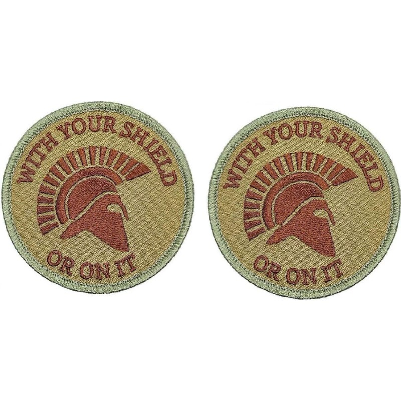 WITH YOUR SHIELD OR ON IT SPARTAN MORALE PATCH |