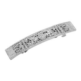 1928 Jewelry Women's Floral Bar Hair Barrette, (1 Pcs)