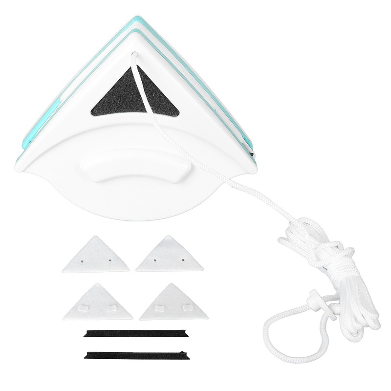 Window Double Side Wiper Plastic Ergonomic Handle Magnetic Glass Cleaning