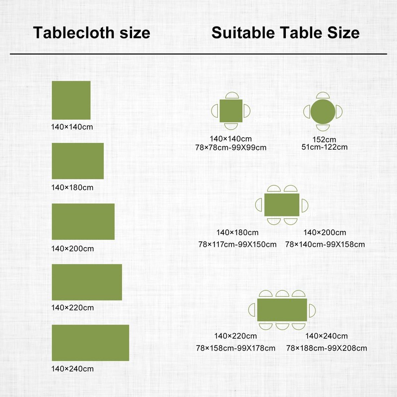 SUNBEAUTY Grey Table Cloths Rectangular Cotton Linen Table Cloth Wipeable