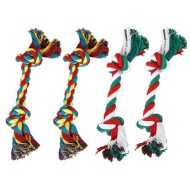 EFWEL Puppy Rope Toys for Small Dogs - Puppy Teething Toys - Knots Dog Toy for Smart Newborn Pet and High Active Puppies - Doggy Mini Dental Pack of 4