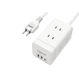 FUMITAKE Power Strip, Mini Type, 3.3 ft (1 m), 6 AC USB Included, Type-c Extension Cord, Disaster Prevention, Energy Saving, Charging Tower, Easy Wiring, Tabletop, 180° Swing Plug, Octopus Outlet,