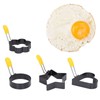 Fried Egg Rings Set with Folding Handle Silicone Brush Non
