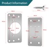 8 Pieces Cabinet Hinge Repair Plate with Screws, Stainless Steel