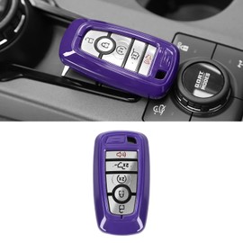 RT-TCZ - Funda para llave de llavero, accesorios para Ford F150 y Explorer 2018-2023, para Ford Bronco y Bronco Sport 2021-2023, color morado