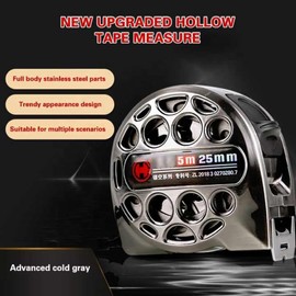 5M/16FT Stainless Steel Tape Measure, Retractable Heavy Duty Metric Ruler, 25mm Wide, Water/Impact-Resistant, Easy-to-Clean & Self-Lock for Lndustry Home Collection
