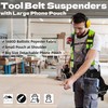 MELOTOUGH Reflective Safety Tool Belt Suspenders Construction Bag Suspenders Padded