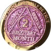 2 Month AA Medallion Reflex Pink Glitter Gold and Silver