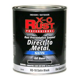 True Value XO18-QT Satin Black Premium X-O Rust Interior/Exterior Anti Rust Enamel 1 Quart