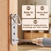 Pndeyo 6pcs D-Ring 4 Hole Picture Hangers with 24pcs Screws,
