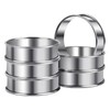 Walquicks 6Pcs Crumpet Rings, Stainless Steel 4 Inch English Muffin