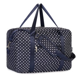 Small Carry On Bag For Spirit Airlines Personal Item Bag 18x14x8 Foldable Travel Duffel Bag Underseat Carry on Luggage for Women and Men 25L (Polka Dot)
