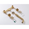 SITGES Gold Bathroom Faucet, Double Handle Wall Mount Bathroom Sink
