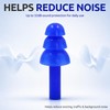 Hush-On Soft Noise Reduction Ear Plugs, 3 Pairs with Storage