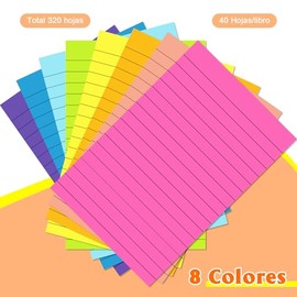 8 pads Notas Adhesivas, Súper Adhesivas, Doble poder de adhesión, block de notas, Adecuado Para Oficina, Matrial Escolar, Cuadernos De Horarios Personales