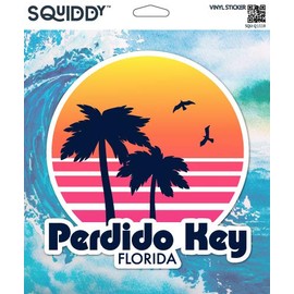 Squiddy Perdido Key Florida - Vinyl Sticker - Large Size (11" high)