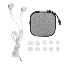 Wired Earphones Comfortable Fit Headphones Ergonomic Earphone Noise Isolating Wired Earbuds White