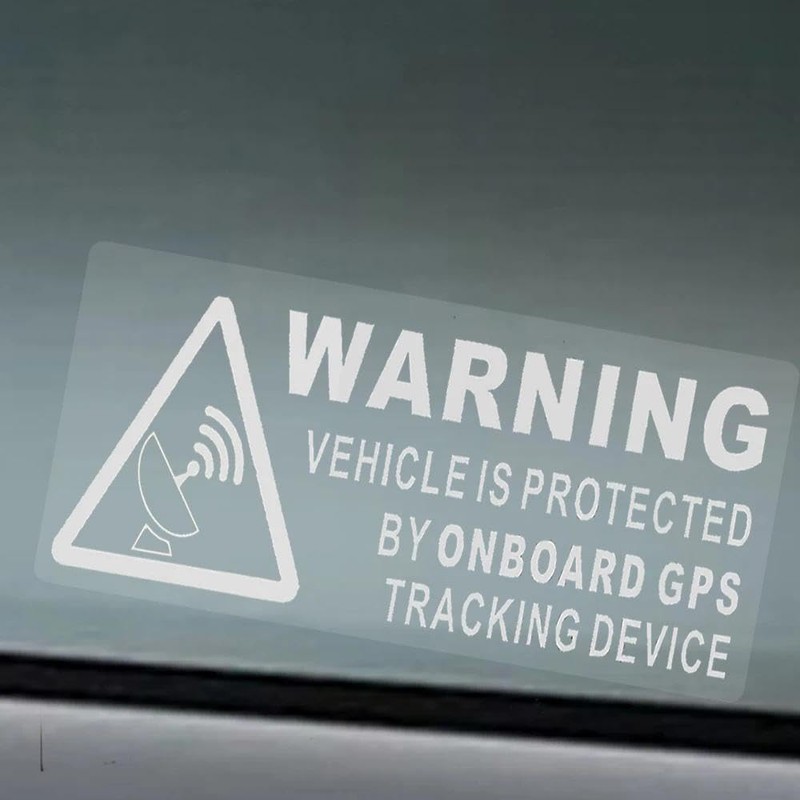 Warning On Board GPS Tracking Device Vehicle Sign Sticker Protected